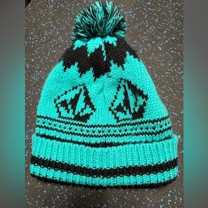 Volcom Teal and Black Knit Beanie